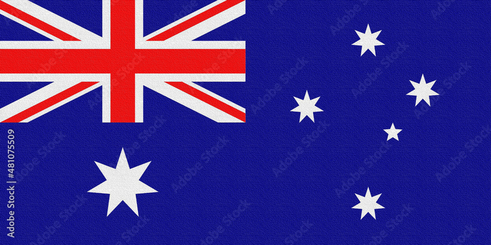Fototapeta premium Illustration of the national flag of Australia