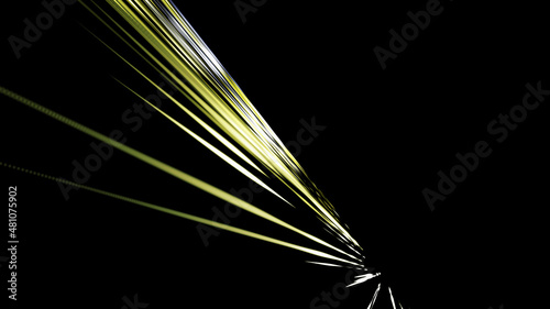 yellow lines on a black background. modern copy space design