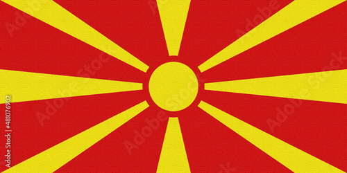 Illustration of the national flag of Macedonia