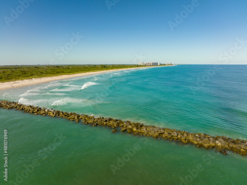 Aerial photo beaches of Fort Pierce Florida