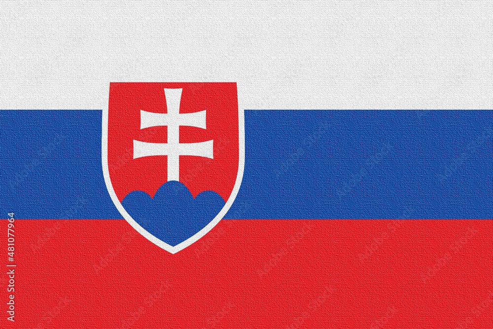Fototapeta premium Illustration of the national flag of Slovakia