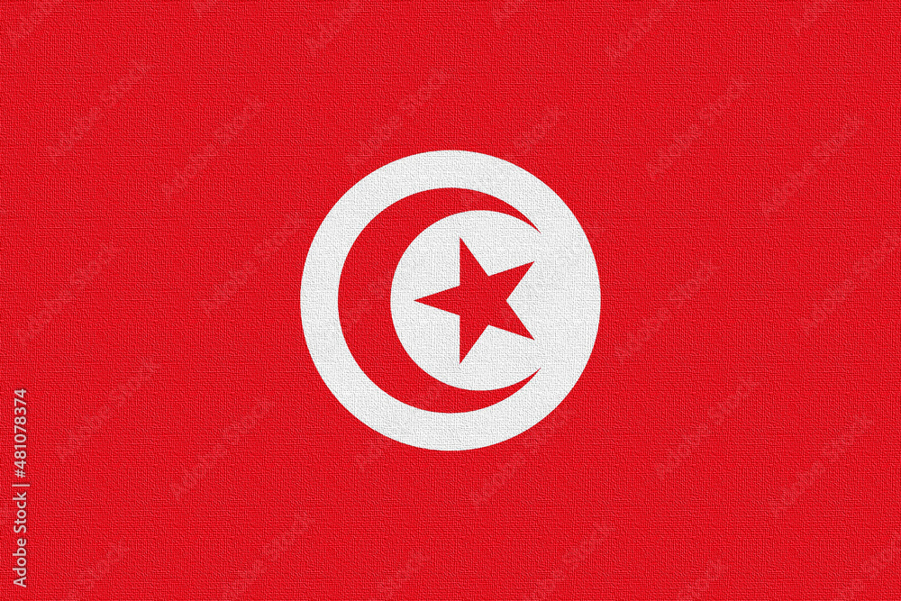 Illustration of the national flag of Tunisia Illustration of the national flag of Tunisia