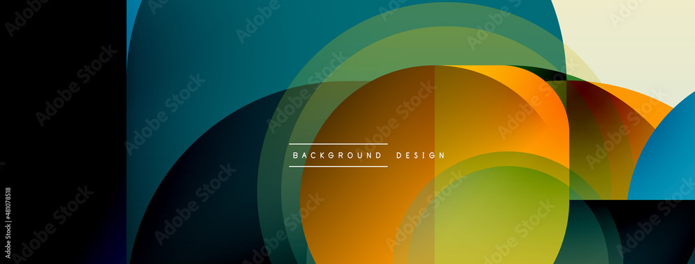 Round triangle shapes lines and circles. Geometric vector illustration for wallpaper banner background or landing page Round triangle shapes lines and circles. Geometric vector illustration for wallpaper banner background or landing page