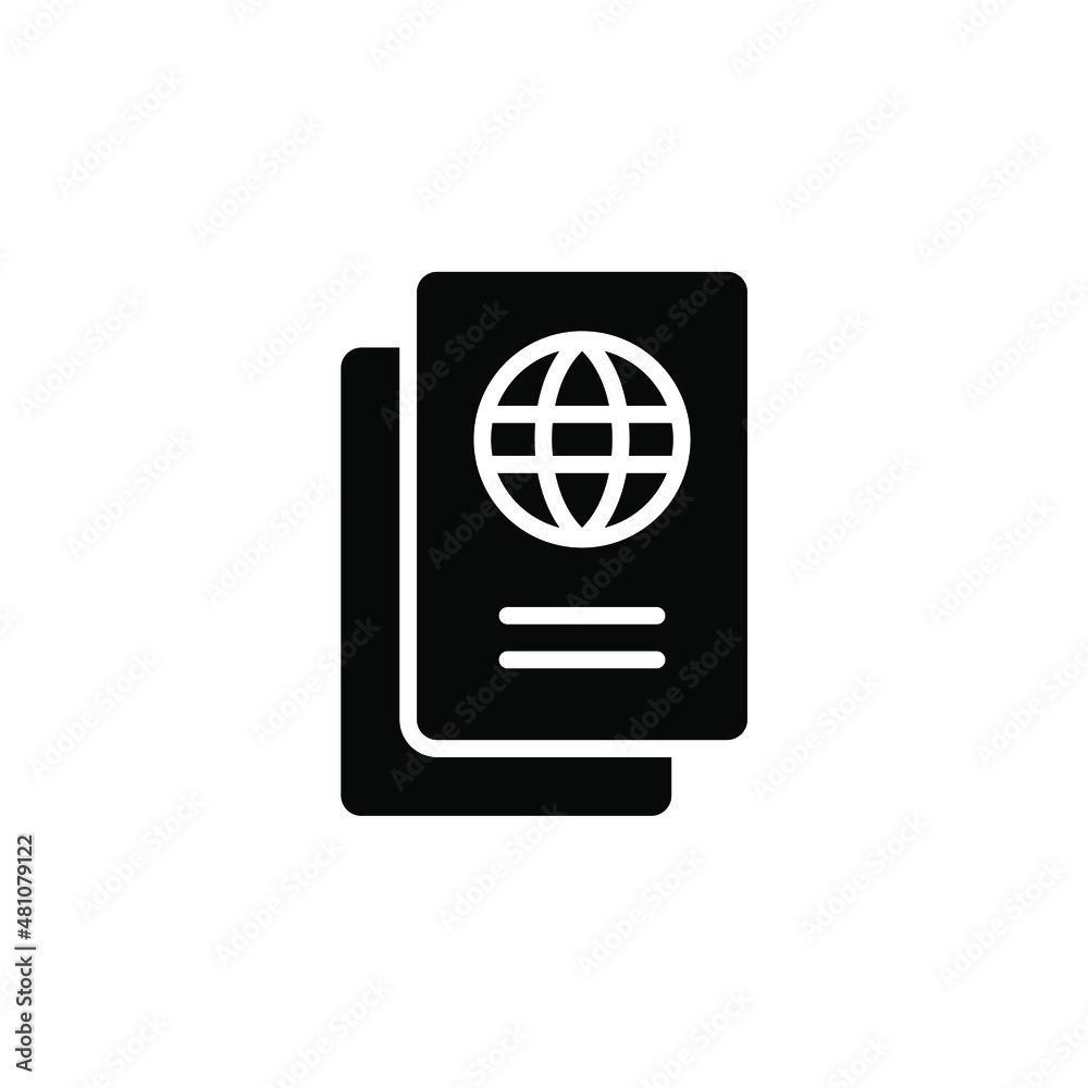 Passport, Travel, Business Solid Icon, Vector, Illustration, Logo Template. Suitable For Many Purposes. Passport, Travel, Business Solid Icon, Vector, Illustration, Logo Template. Suitable For Many Purposes.