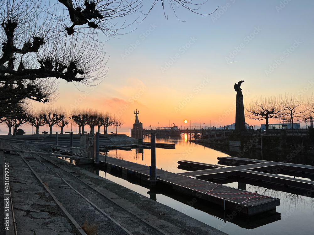 Obraz premium Bodensee bei Konstanz im Winter