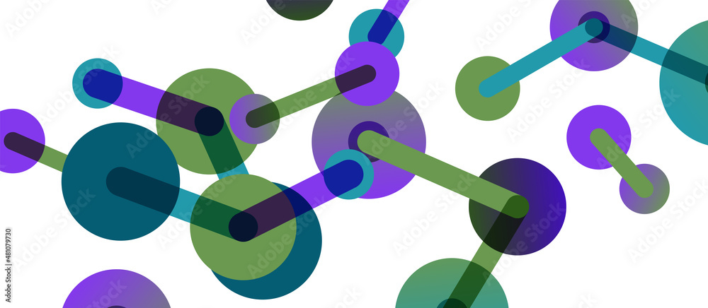 Abstract background. Round dots connected by lines. Trendy techno business template for wallpaper, banner, background or landing Abstract background. Round dots connected by lines. Trendy techno business template for wallpaper, banner, background or landing