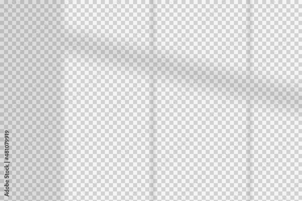 Window shadow vector overlay on transparent background. Natural scene ...