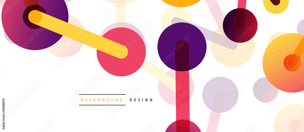 Line points connections geometric abstract background. Circles connected by lines. Trendy techno business template for wallpaper, banner, background or landing Line points connections geometric abstract background. Circles connected by lines. Trendy techno business template for wallpaper, banner, background or landing