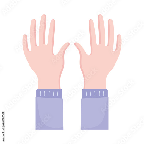 hands human open
