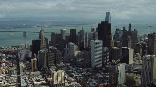 Wallpaper Mural San Francisco USA Downtown Skyline, Aerial View of Skyscrapers and Buildings in Central Financial District - Cinematic Drone Shot Torontodigital.ca