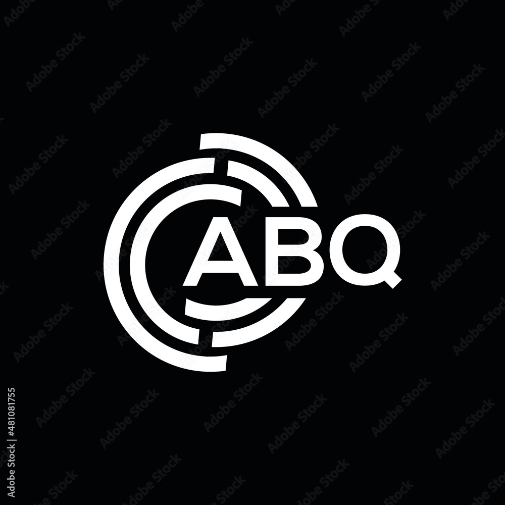 ABQ letter logo design on black background. ABQ creative initials letter logo concept. ABQ letter design. ABQ letter logo design on black background. ABQ creative initials letter logo concept. ABQ letter design.
