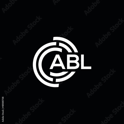 ABL letter logo design on black background. ABL creative initials letter logo concept. ABL letter design. photo