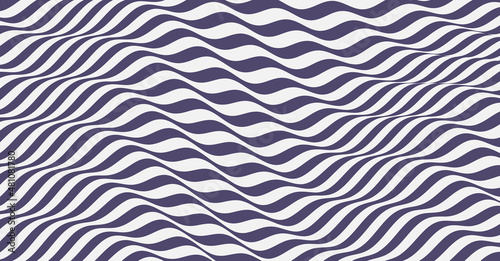 Black and white design. Pattern with optical illusion. Abstract striped background. Vector illustration.