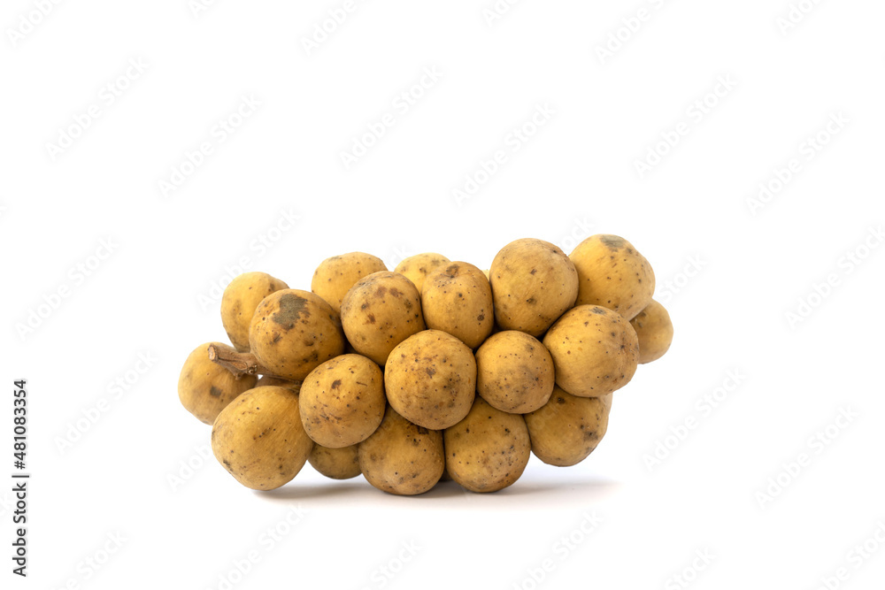 Longkong (Dookoo, Duku, Dokong, Langsat) is a fruit of the same species as langsat with thick skin but no resin and sweeter taste, on white background with studio light. Clipping Paths. Longkong (Dookoo, Duku, Dokong, Langsat) is a fruit of the same species as langsat with thick skin but no resin and sweeter taste, on white background with studio light. Clipping Paths.