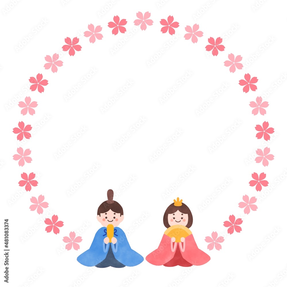 ひな祭り イラスト素材 メッセージカード ひな祭り イラスト素材 メッセージカード