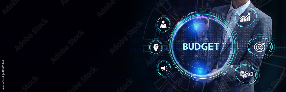 Budget planning business finance concept on virtual screen interface. Business, technology, internet and networking concept. Budget planning business finance concept on virtual screen interface. Business, technology, internet and networking concept.
