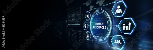  Business, Technology, Internet and network concept. Human Resources HR management concept.  3d illustration