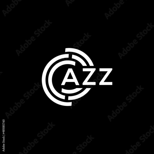 AZZ letter logo design on black background. AZZ creative initials letter logo concept. AZZ letter design. photo