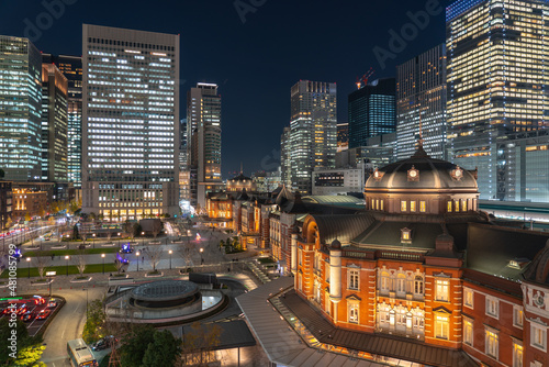 Night view of Tokyo station  © REDPAN22