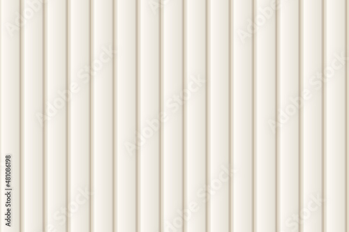 White vertical plastic, metal or wooden seamless siding texture. Pattern of building cladding. Abstract vector pattern with texture. Horizontal wall decor for warehouse facade. Vinyl floor backhround