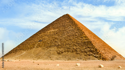 The Red Pyramid is the largest pyramid of the Old Kingdom at the Dahshur Necropolis  Egypt  Africa.
