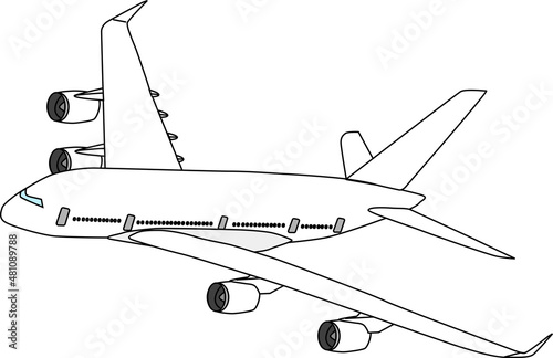かっこいい飛行機のイラスト素材