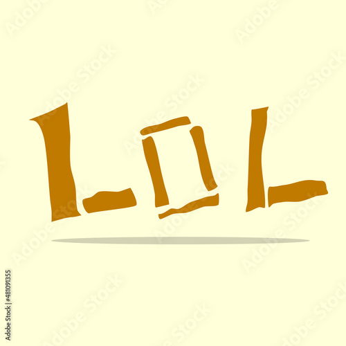Lol. laughing out loud Vector illustration