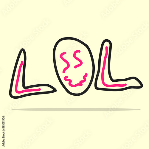 Lol. laughing out loud Vector illustration