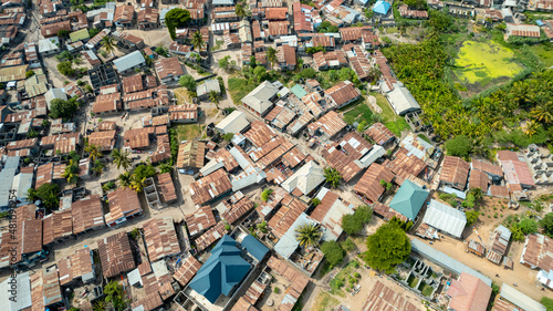 Aerial view of the industrial area, Dar es salaam