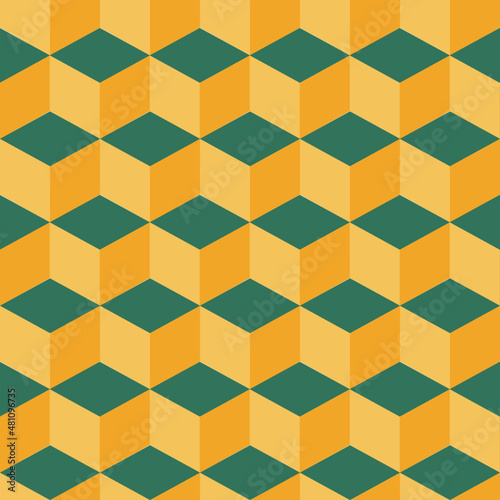 seamless geometric cube pattern