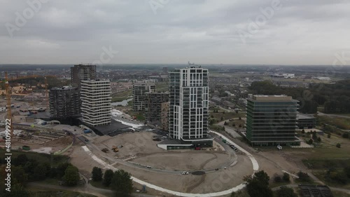 Wallpaper Mural Aerial of Almeerderstrand, residential appartements, modern building site. The Netherlands. Torontodigital.ca