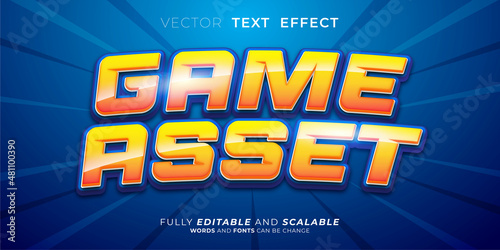 Editable text effect Game Asset 3d style illustrations