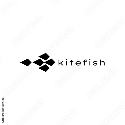 Kite Fish clever dual meaning logo