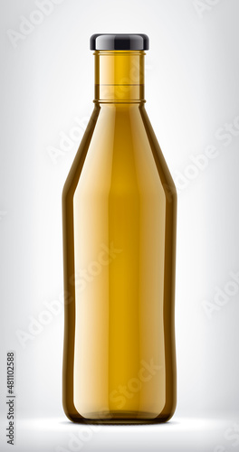 Color Glass Bottle on background. 