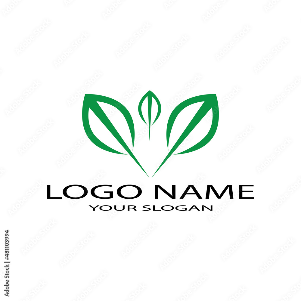 leaf logo icon vector design template leaf logo icon vector design template