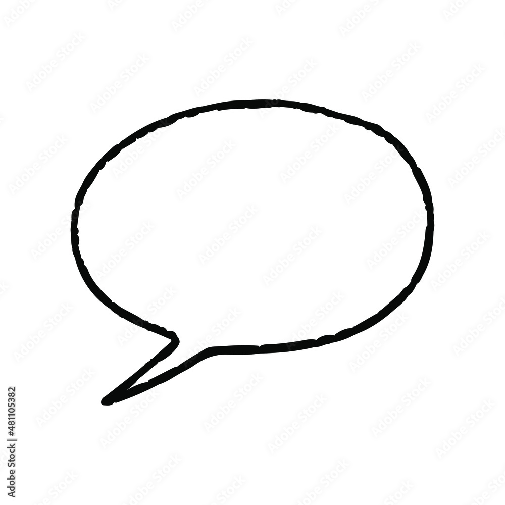 Speech bubble chat, hand drawn message element, quote text. Doodle textued cloud shape. Cloud in sketch style. Stock vector illustration on white background. Speech bubble chat, hand drawn message element, quote text. Doodle textued cloud shape. Cloud in sketch style. Stock vector illustration on white background.