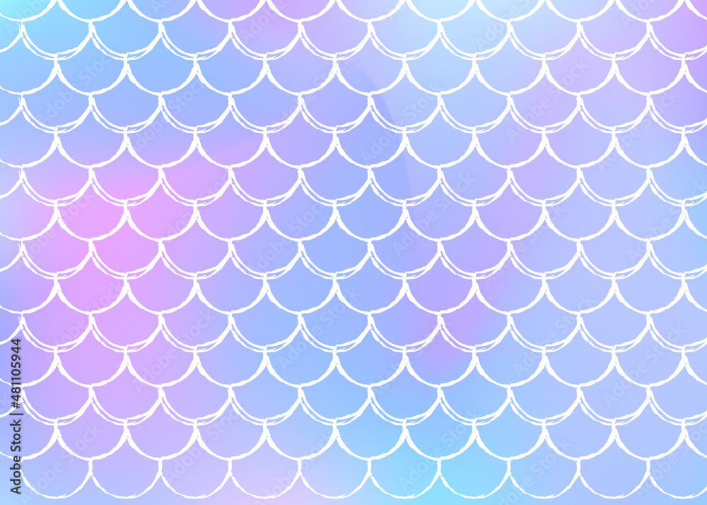 Holographic mermaid background with gradient scales. Holographic mermaid background with gradient scales.