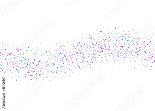 Fototapeta Naklejka Na Ścianę i Meble -  Carnival Tinsel. Violet Shiny Background. Disco Abstract Illustr