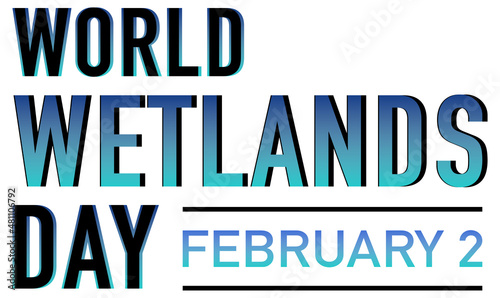 World Wetlands Day 2 February typography logo design