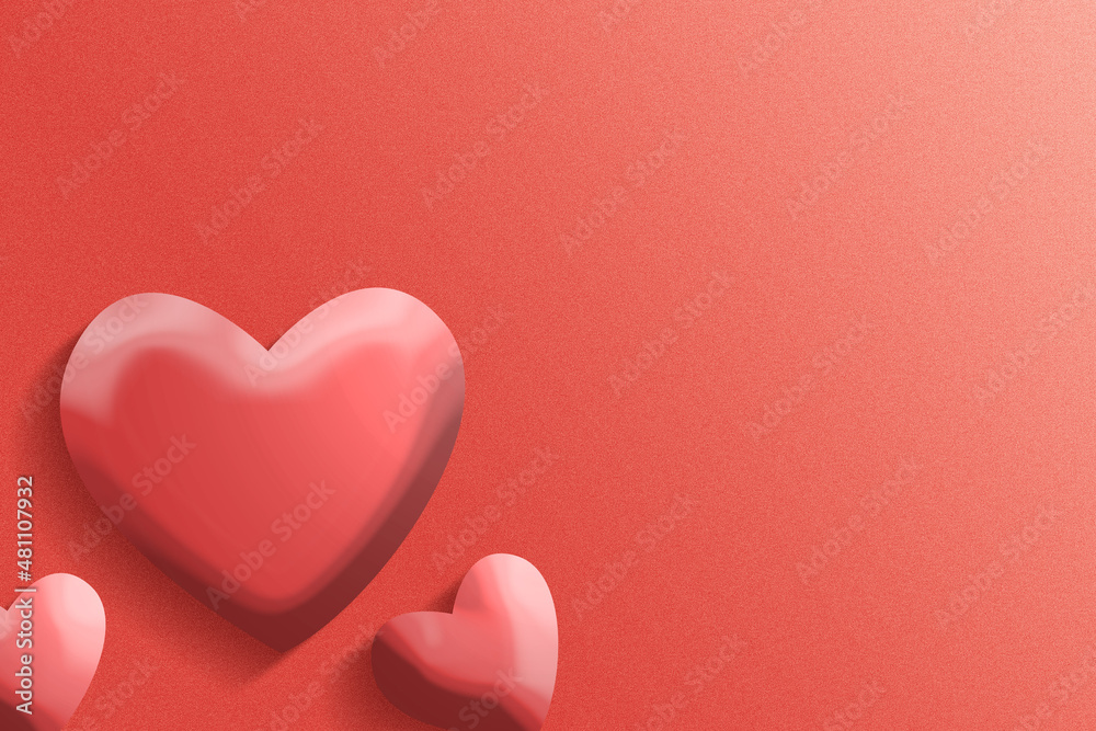 Heart with a colored background