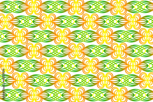 Beautiful colour PATTERN design  OF batik ethnic traditional flower floral and leaf  illustration for wallpaper background ads or presentation template