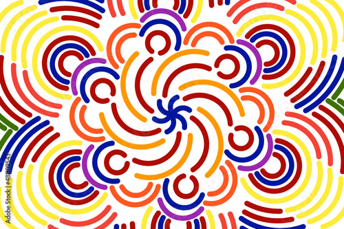 Beautiful colourful  caleidoscope gradient of traditional batik ethnic FLORAL frame illustration for wallpaper background ads clothing or presentation template