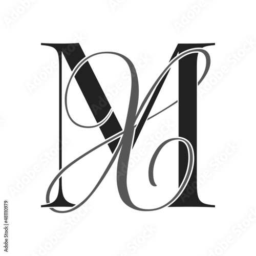 mx, xm, monogram logo. Calligraphic signature icon. Wedding Logo Monogram. modern monogram symbol. Couples logo for wedding