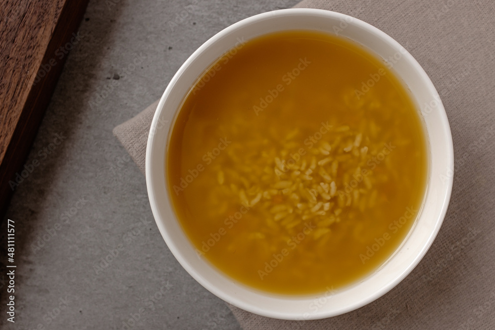 Korean traditional drink made with pumpkin and rice Korean traditional drink made with pumpkin and rice