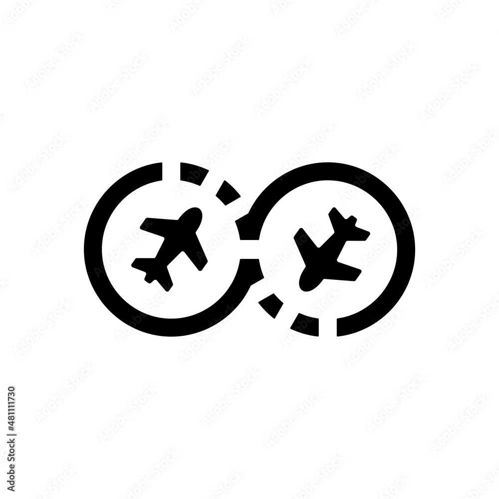 Jet lag icon vector isolated on white background Jet lag icon vector isolated on white background