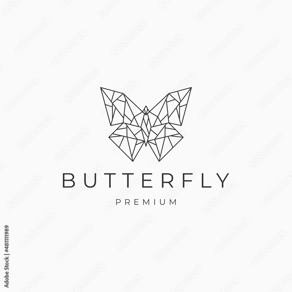 Butterfly geometric logo vector icon design template Butterfly geometric logo vector icon design template