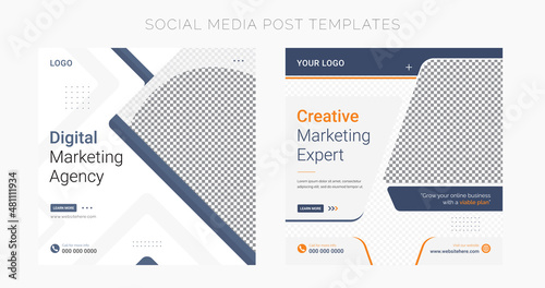 Digital marketing, corporate and social media post banner template set (ID: 481111934)
