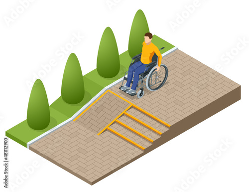 Foto Isometric Ramp for wheelchair entry