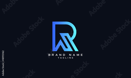 RA, AR, R, RR, RI, IR, Abstract initial monogram letter alphabet logo design