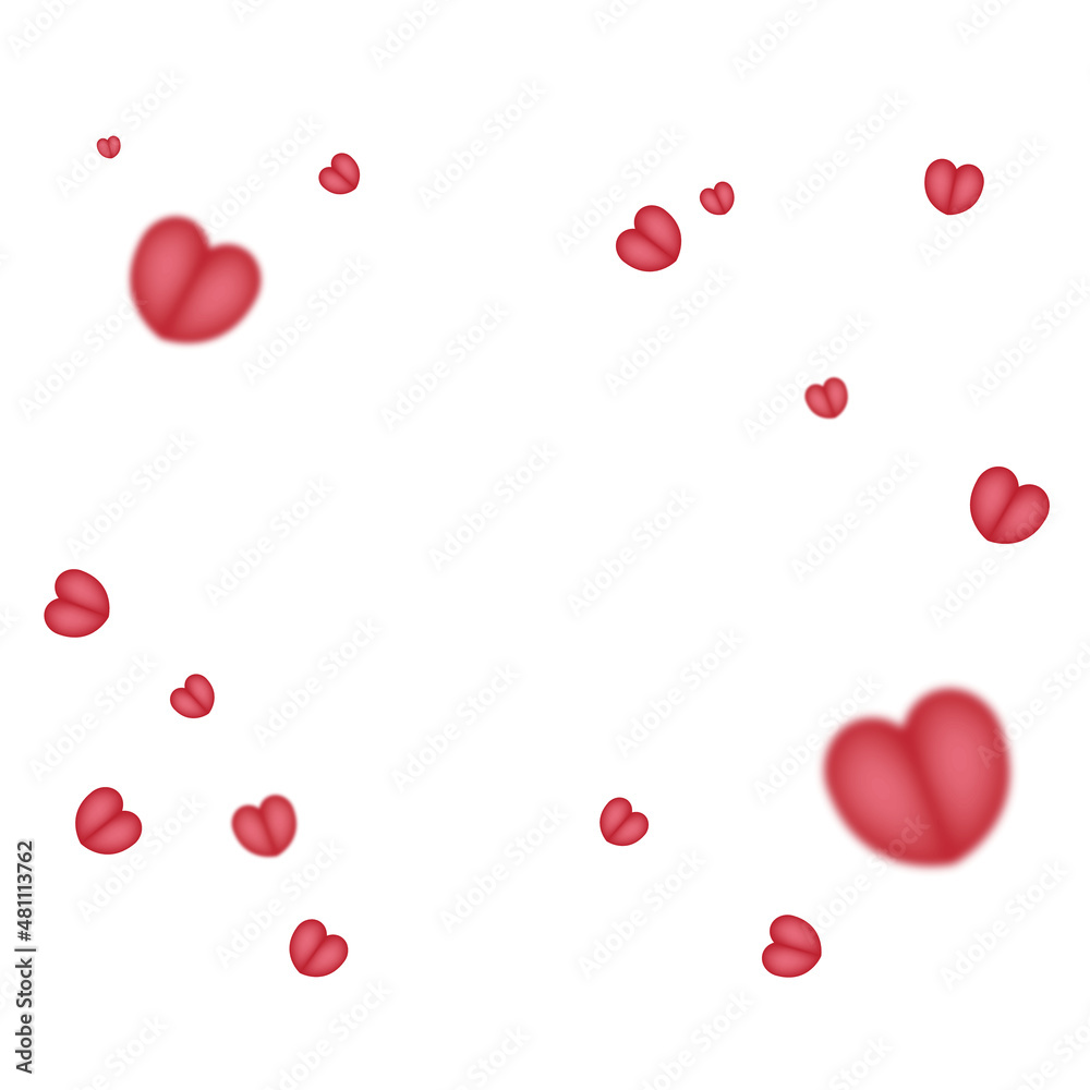 Happy Valentine's Day Lettering Text Background With Red Heart. Vector